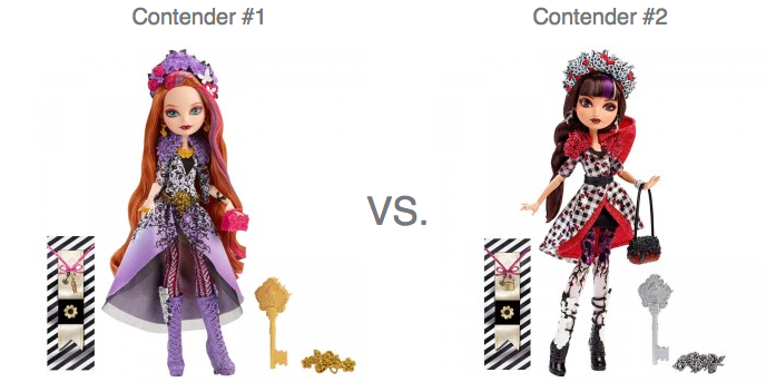 Two <a href="/EverAfterHighUS/">Ever After High™</a> dolls, but we can only give away one! ow.ly/In4Eg←Vote here!