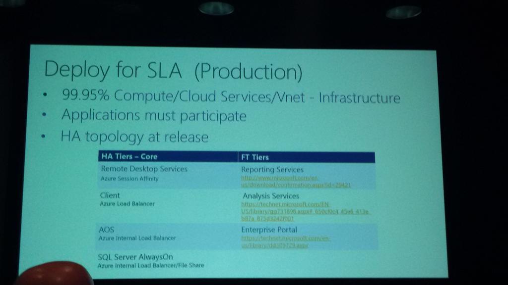 axfordummies's tweet image. The &apos;sample&apos; production #MSDAX topology on #azure #DynTech2015