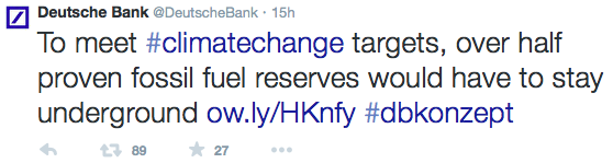 kk_perry's tweet image. Wow, either banks are getting super #radical or they understand simple #climatemath. #divest #dothemath @DeutscheBank