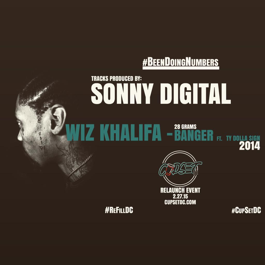 DaLibraDatCould's tweet photo. @SonnyDigital #BeenDoingNumbers | Wiz Khalifa - Bangers Ft. Ty Dolla $ign (28 Grams 2014) | #ReFillDC #CupSetDC http://t.co/cpiOHVt97r