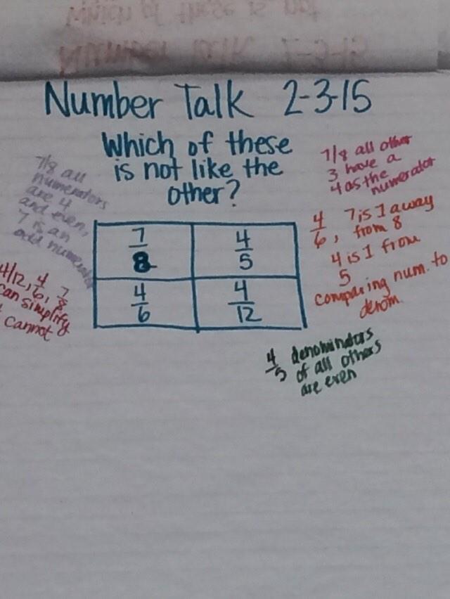 LisaHansen_'s tweet photo. Deeper understanding of fractions  with Number Talks and investigations  #mathmaticalthinking @aao2112 @MockMavPam http://t.co/f8zwJg99GL