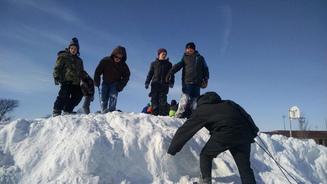 Fulton_Elem's tweet photo. Thanks Mr. Wolfe, we love the snow hill! http://t.co/Zp3ErT93AS