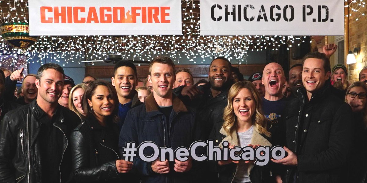 SophiaBush's tweet photo. What a bunch of dorks ;) "#ChicagoFire kicks off a 2night event w/ @NBCChicagoPD tonight at 10/9c on NBC #OneChicago http://t.co/dvhaseayLr"