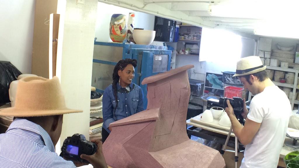 imbaduc's tweet photo. @imbaduc @ImisoCeramics_ @TrevorStuurman @AtangTshikare @mlo_creates @LadumaNgxokolo behind- scene -video profiling http://t.co/3ScDivMqlc