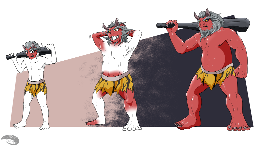 リザードマン 鬼ｔｆ完成した 押入れから出てきた鬼の仮面で節分しようとしたら鬼になっちゃいました的な感じ Http T Co Cihfbihdnk