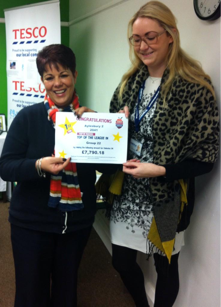 <a href="/fatimaking64/">Fatima King</a> receiving award from @DUKTescoSE 4@store2041 coming 1st for fundraising <a href="/murphy_lee01/">lee murphy</a> @AndySanderson01