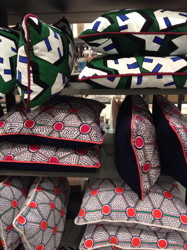InteriorsA01's tweet photo. @Selfridges #lovely #cushions #HAY #NathalieDuPasquier #colour #embroidery http://t.co/5AFyxXFbld
