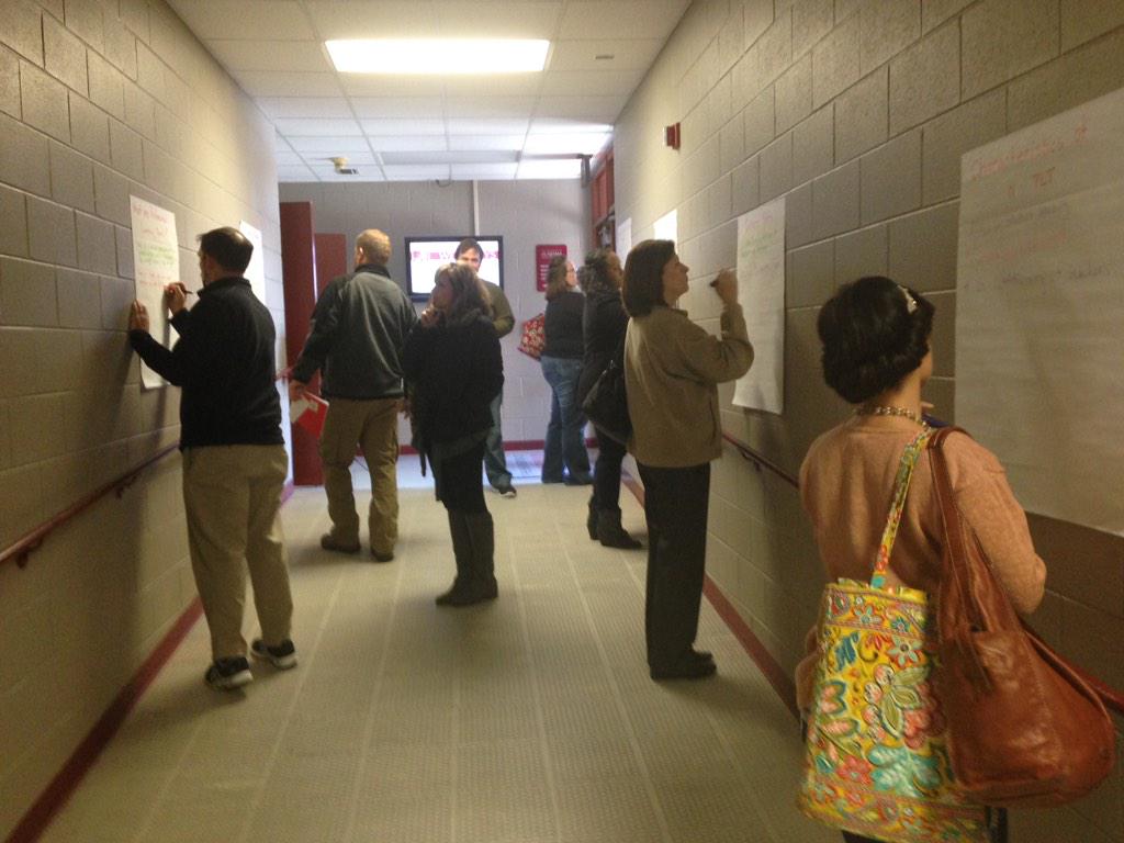 mjshields's tweet photo. Southside High math teachers sharing and learning in their #AMSTI #PLT today. #FocusedOnStudentSuccess @ECBOE http://t.co/dK4JmQpA4n