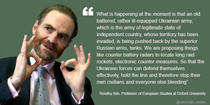 Diplomacy140's tweet photo. “@UkrEmbLondon: Timothy Ash @fromTGA urged West to arm #Ukraine @BBCNewsday #RussiaInvadedUkraine #GetOutFromUkraine http://t.co/SIhcvmqsB2”