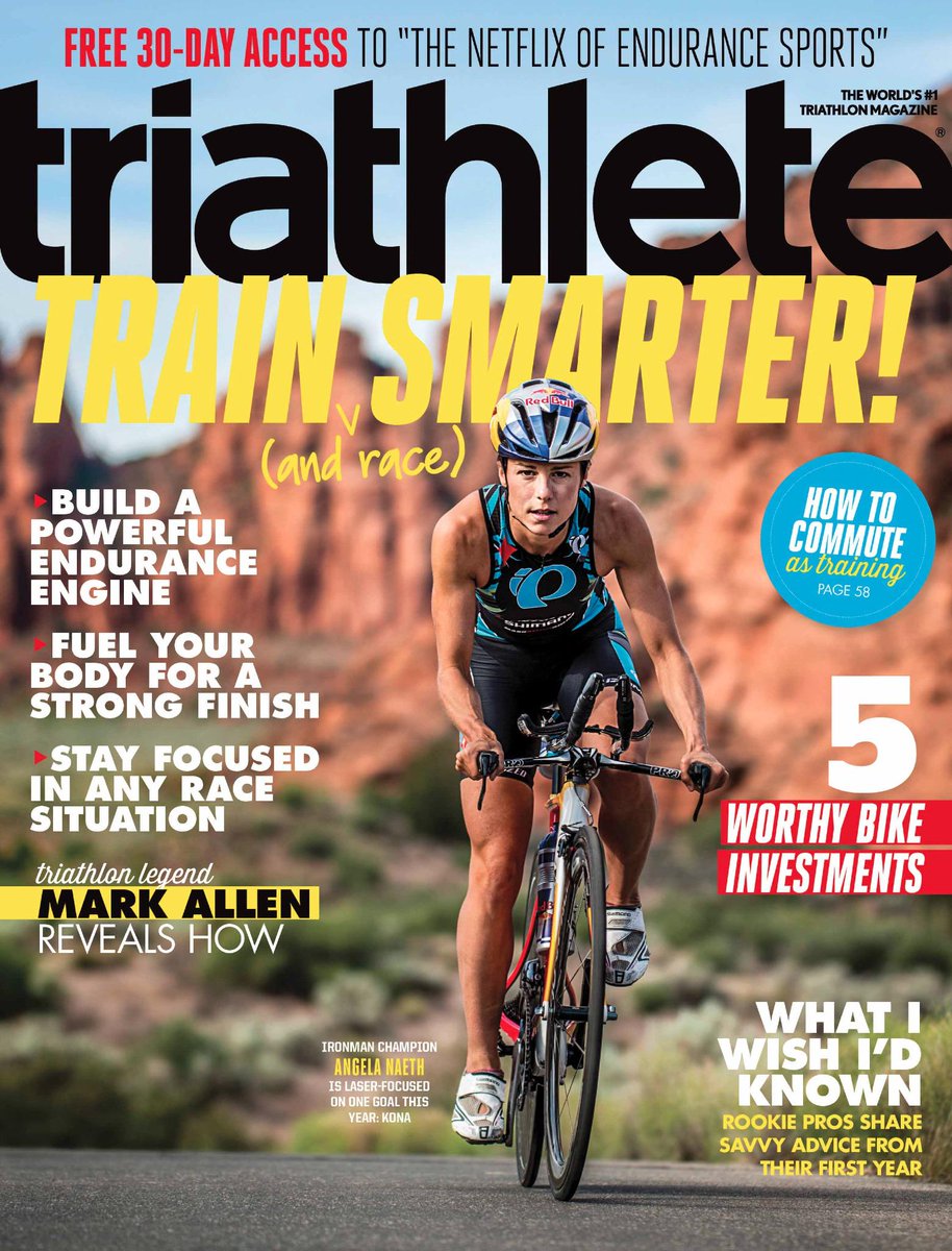 TriathleteMag's tweet photo. The first look at our March 2015 cover, featuring pro @AngelaNaeth. Look for it on newsstands in one week! http://t.co/9SuBC1kq7W