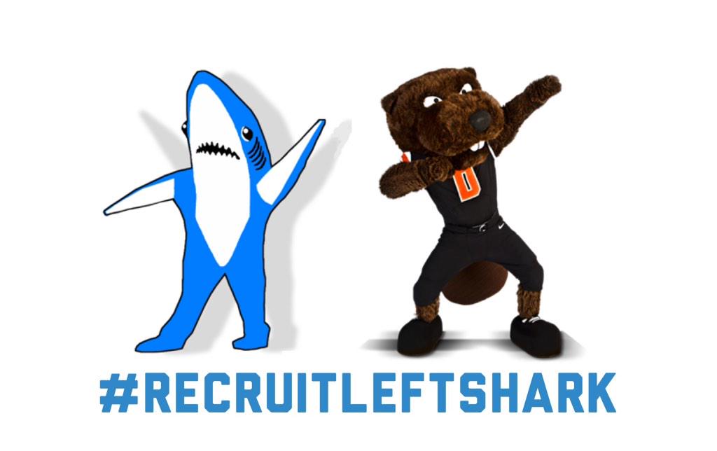 BeaverDam's tweet image. Left shark and @BennytheBeaver are already best buds! @Pac12Networks #Pac12NSD #RecruitLeftShark