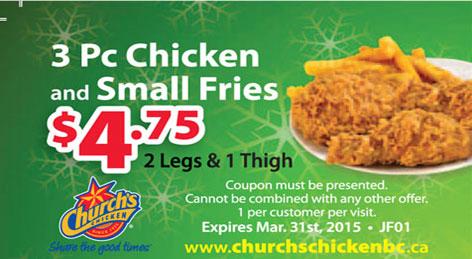 Church's fried chicken coupon