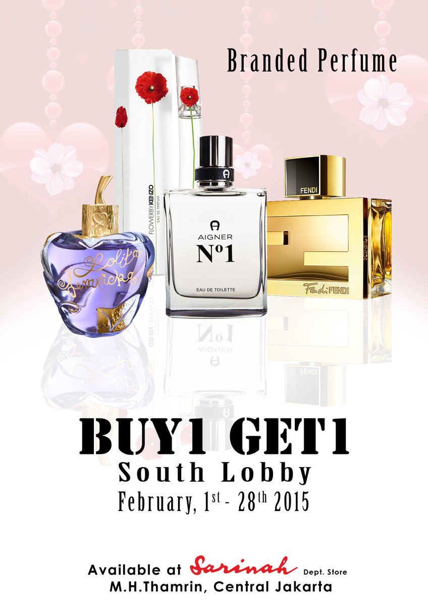 sarinah_batik's tweet photo. Buy 1 Get 1 Branded Perfume, hanya di Sarinah Dept. Store selama bulan Februari 2015 http://t.co/mRq4Tqknxa