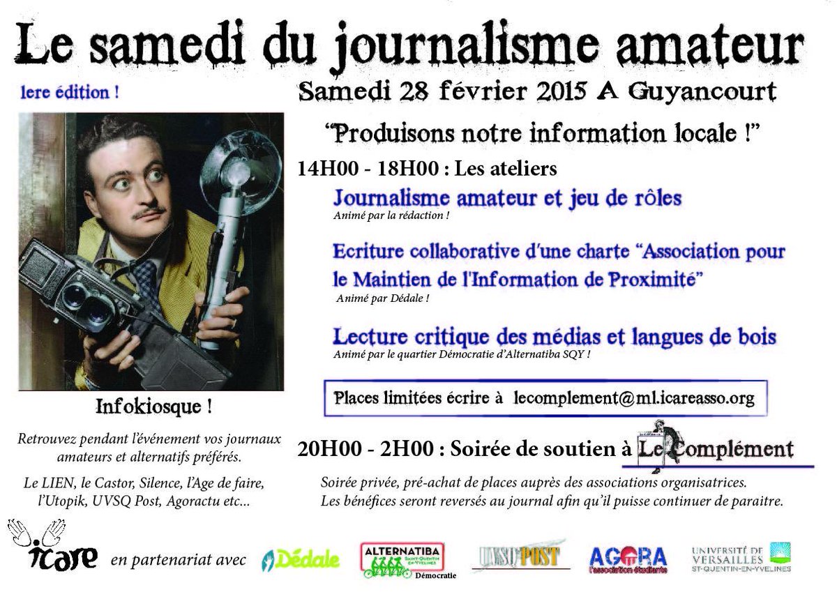 Inscrivez-vous dès maintenant à nos ateliers ! #SamediDuJournalismeAmateur