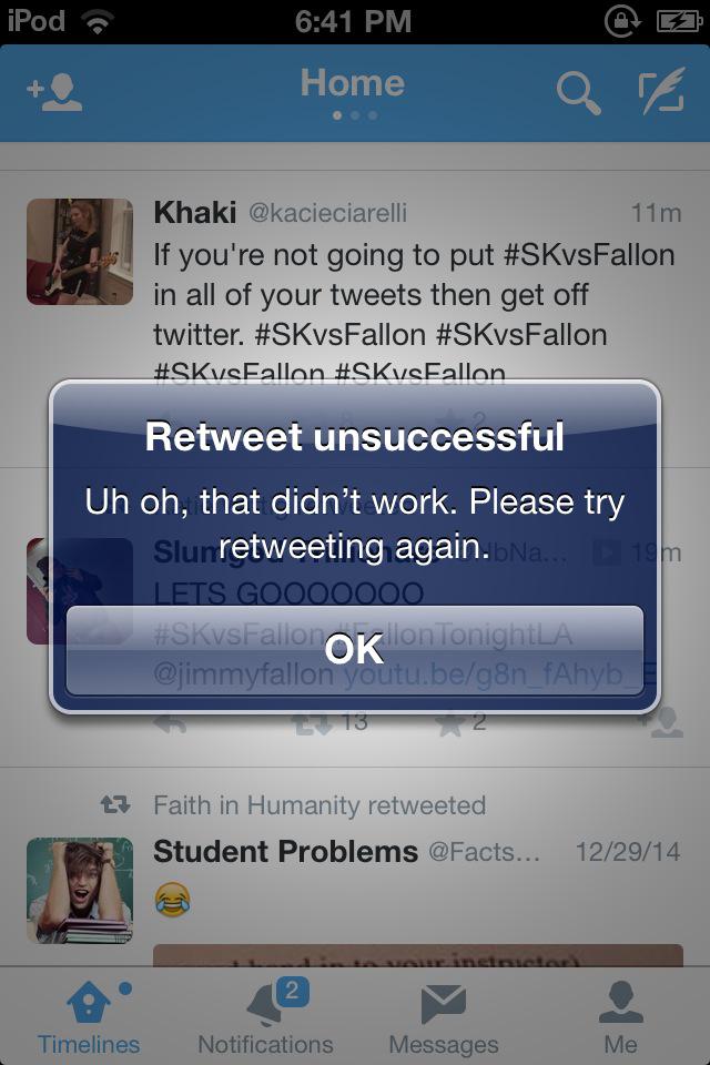 kacieciarelli's tweet image. I have reached the retweeting limit... #SKvsFallon #SKvsFallon #SKvsFallon #FallonTonight #FallonTonight