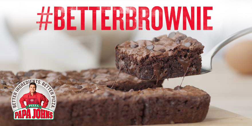 PapaJohns's tweet photo. Order $25 in Papa John's gift cards   &amp; get our new brownie free! http://t.co/FAYFEh1Vsw http://t.co/i5jBPRYxBF
