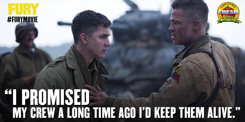 Furythemovie's tweet photo. "You're getting in the way of that." -Wardaddy #FURYMovie http://t.co/P1LAlczqEp