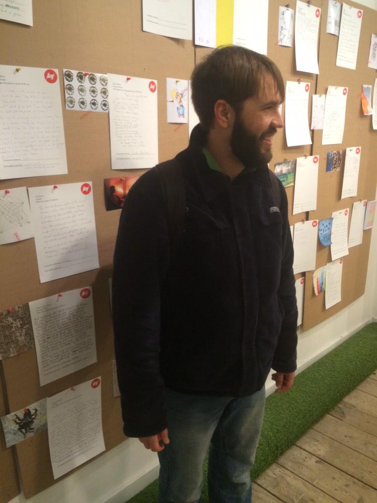 AegisKiddo's tweet photo. With mario at the Anti gallery show", the show itself was amazing, it's got me motivated to do art again http://t.co/Q64qSzzH6t