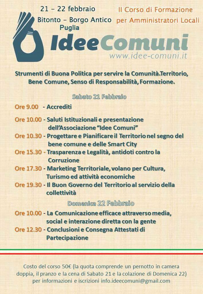 IdeeComuni's tweet photo. @AntennaSud @RaffArdito @armandoargiro82 @RicAttimonelli @AlessiaGianfrat @BariLive @BeautifulPuglia @OrazioBuonamico http://t.co/xH67b69Wzm