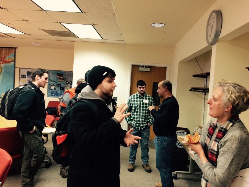 DonnaEFennell's tweet photo. Profs Krogmann and Obropta @RCEWRP meeting #Rutgers #Bioenvironmental Engs at the mixer. http://t.co/vqfSloH8y3