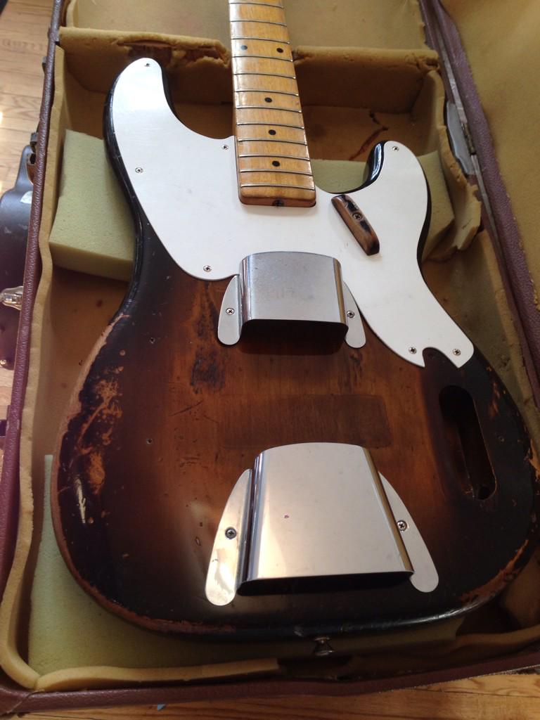 ShyboyTex's tweet photo. 1957 @Fender #Precision #Bass body restore. For @ColinCripps of @BlueRodeo http://t.co/NVnNBBF9ka