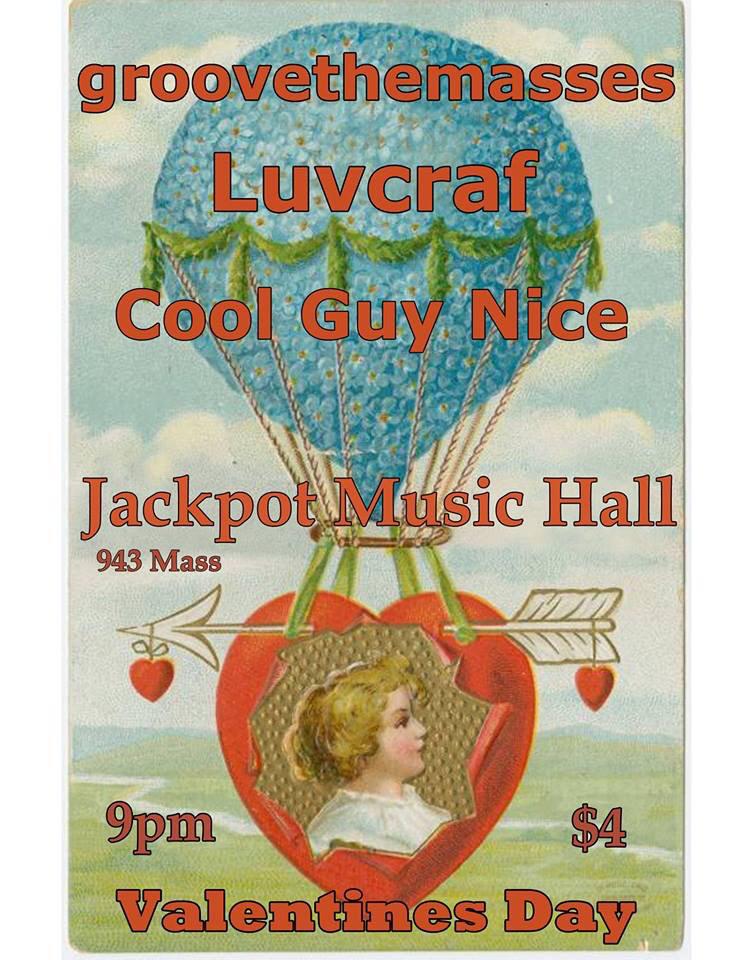 groovethemasses's tweet photo. Valentine's Day at The Jackpot Music Hall. Feel the love. http://t.co/XWUaNR3sns