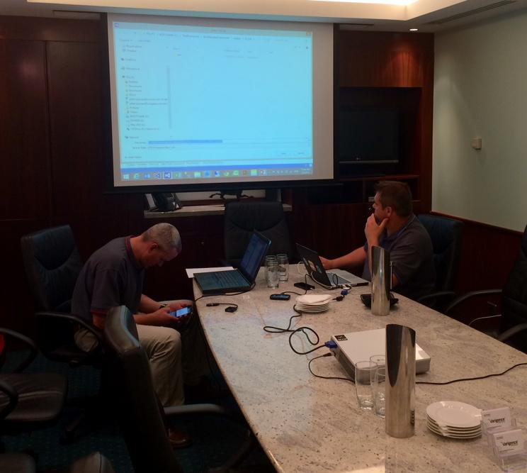 varigenceANZ's tweet image. The boys busy preparing for the Lunch and Learn session @BimlDownunder @SQLReeves @BimlScript #biml #bimlscript