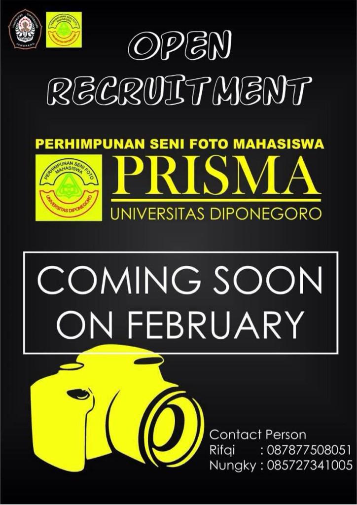 @PSDM_BEMFT <a href="/TekKimUndip2014/">Teknik Kimia Undip14</a> Coming soon OPREC <a href="/prismaundip/">Prisma Undip</a> on February! Buat yg suka dan mau belajar fotografi📷