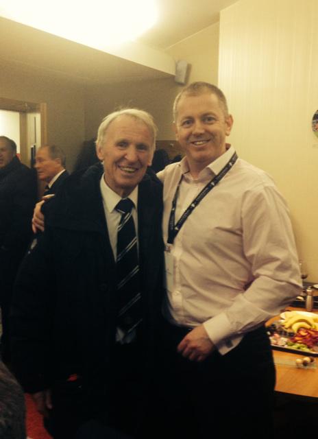 mcnultygary's tweet photo. Met my father in law's old Holyrood school mate, #Celtic &amp; #Man Utd legend Paddy Crerand at Old Trafford tonight http://t.co/MkJneWzWaC