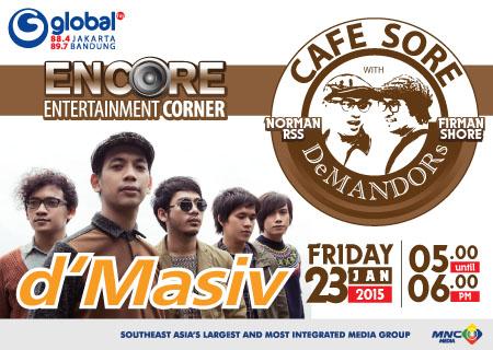 DeMANDORss's tweet photo. nanti sore ada @dmasivband #Encore @884GlobalFM @MusicaStudios http://t.co/oYRC2ChIW1