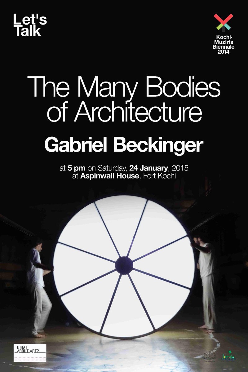 KBF invites you to Let's Talk with Gabriel Beckinger on Jan 24 at 5PM at the Pavilion, Aspinwall House #KochiBiennale