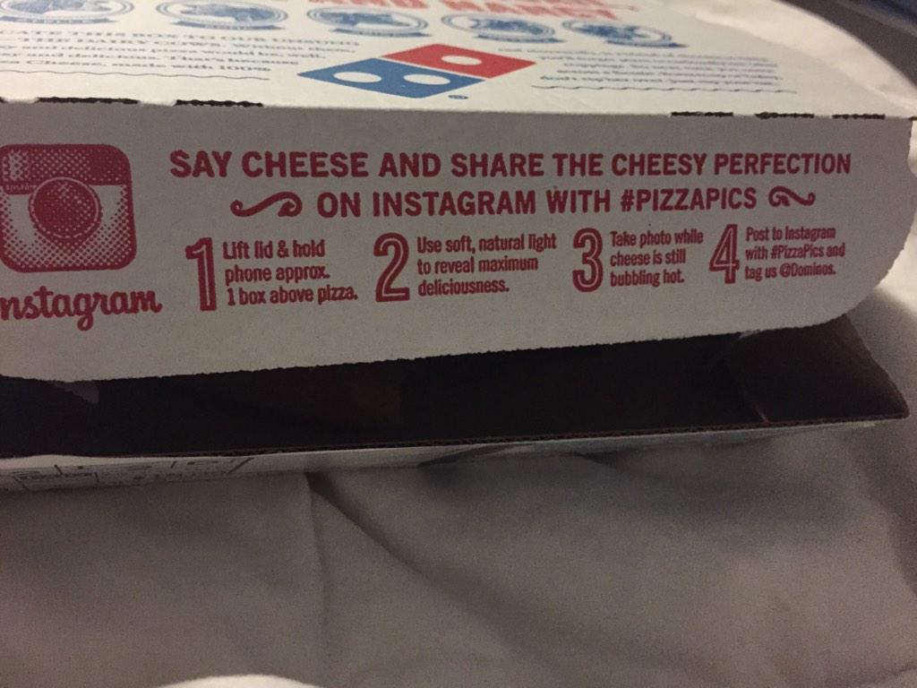 MaddiBragg's tweet photo. Instructions on how to Instagram a pizza http://t.co/nmtNbs4gPJ