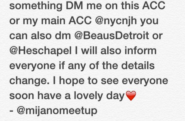 MIJanoMeetup's tweet photo. DETAILS ABOUT THE DETROIT MEETUP
๐ธ๐ท๐
RT IF YOU PLAN ON COMING http://t.co/1AgMOxUBBw