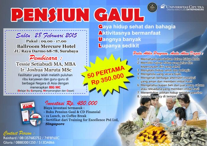 Mau tau investasi lebih untuk masa PENSIUN? <a href="/pensiungaul_sby/">Pensiun Gaul SBY</a> | fb: facebook.com/pensiungaulsby  | CP: 081357682752