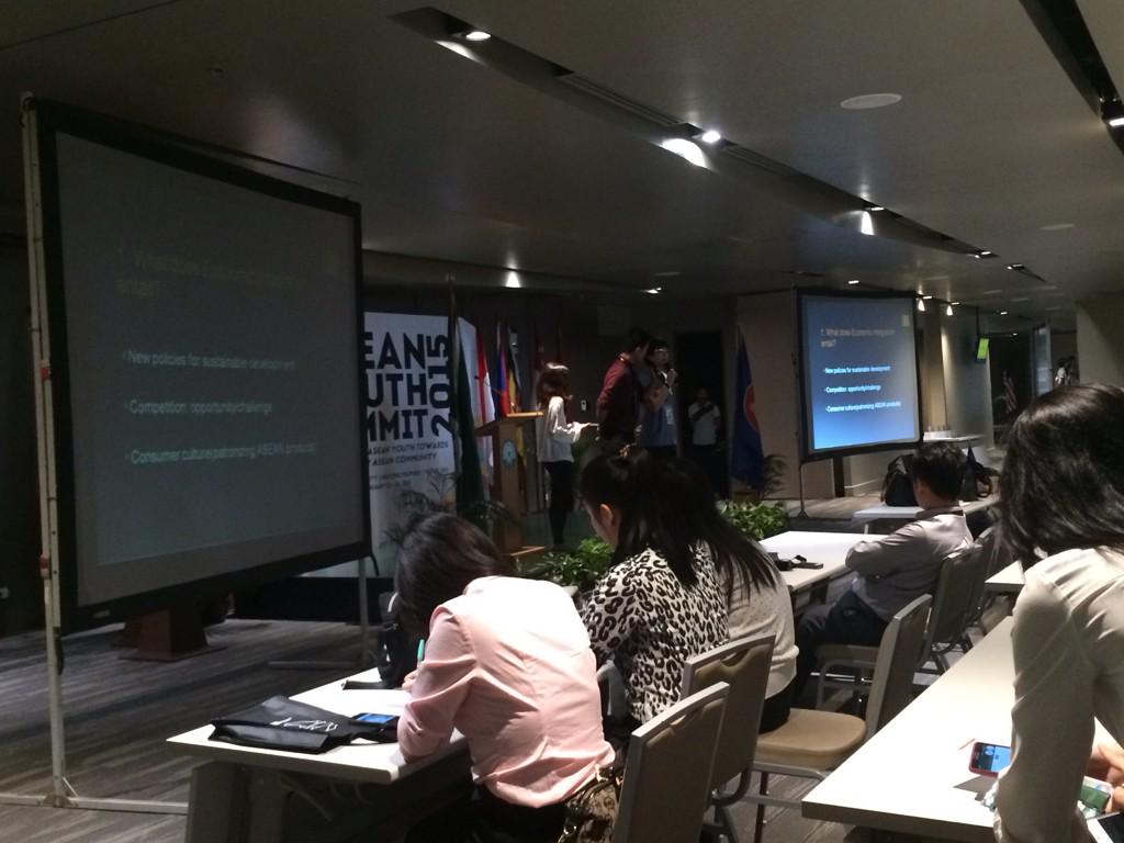 TheAYS2017's tweet image. Representatives from Thailand and the Philippines now reporting #Topic1 #AYS2015