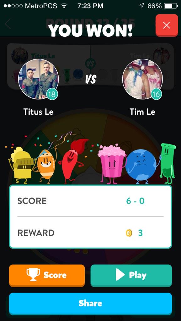 tlenine's tweet photo. I mean i dont mean to brag or anything. But we all know who the smarter brother is now. I is smart. #TriviaCrack http://t.co/WzO76qySaf