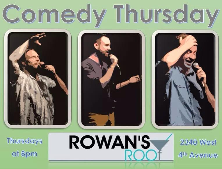 RowansRoof's tweet image. It's @ComedyThursday! Join us tonight 8-10pm! NO COVER! #Vancouver #Comedy