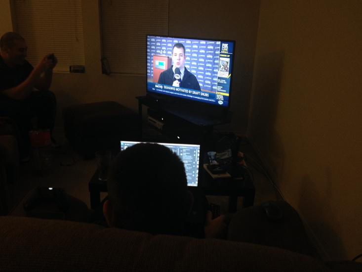 JaysonJenks's tweet image. This is me watching @Curtis_Crabtree watching @Curtis_Crabtree on TV. #headexplodes