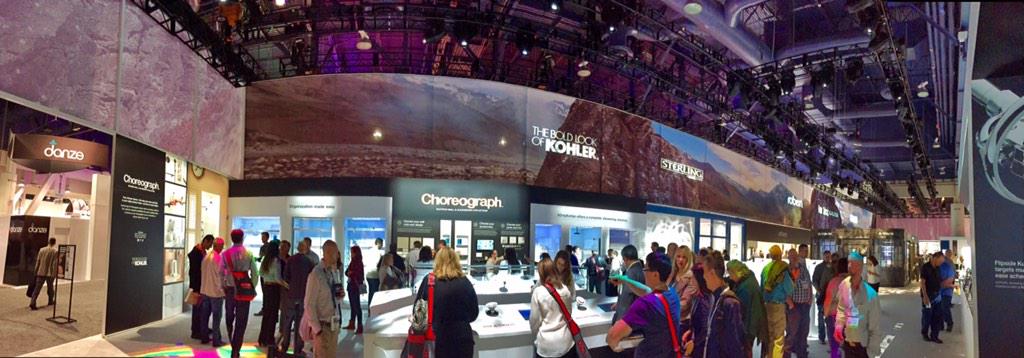 Kohler's tweet image. Thx @alisonvictoria3 @NYDesignGuy @TestKitchen Ed Del Grande &amp;amp; attendees for making #KBIS2015 so special. #OnlyKohler