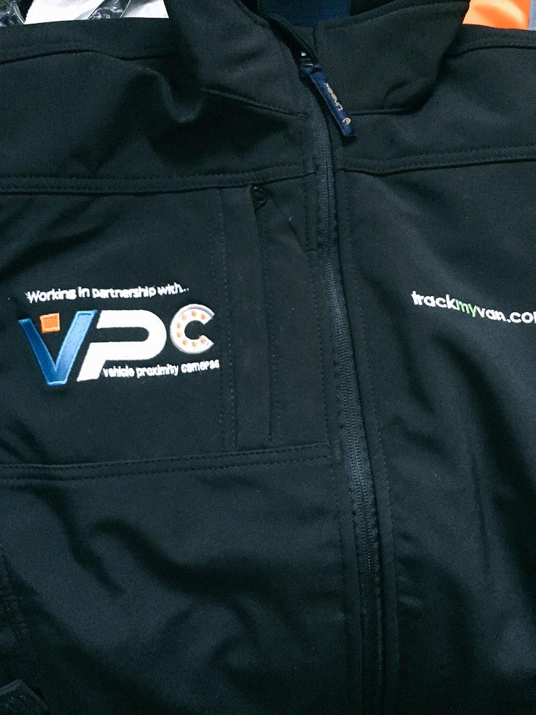 trackmyvan's tweet photo. New uniform has arrived and we are now proudly displaying @VPCameras logo alongside our own! http://t.co/TaUjiGyhLC