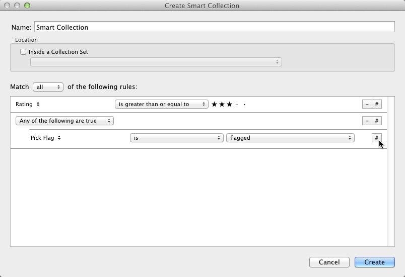 lightroomblog's tweet photo. #LRtip Hold down Alt/Option and click + (now #) to add more conditional criteria for Smart Collections #lightroom http://t.co/EP9LRSgPSR