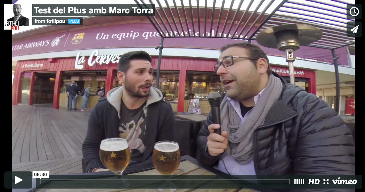 jokbarcelona's tweet photo. Test del Ptus del @gerardromero amb el @Mtorra8 a #LaCerveseriaDelCampNou @EstrellaDammCat http://t.co/wfUwQPKTby http://t.co/YrCqnvSHUU