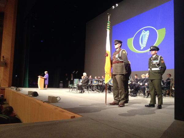 FineGael's tweet image. "You belong. You're Irish. You belong here. You're one of us." —@FitzgeraldFrncs at the 100th #CitizenshipCeremony.