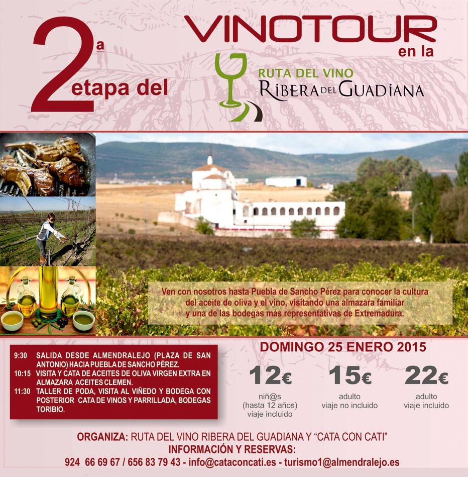 Este próximo domingo una nueva etapa del Vinotour de <a href="/RVRibGuadiana/">RV Ribera Guadiana</a> #enoturismo #Extremadura :goo.gl/DR9oii