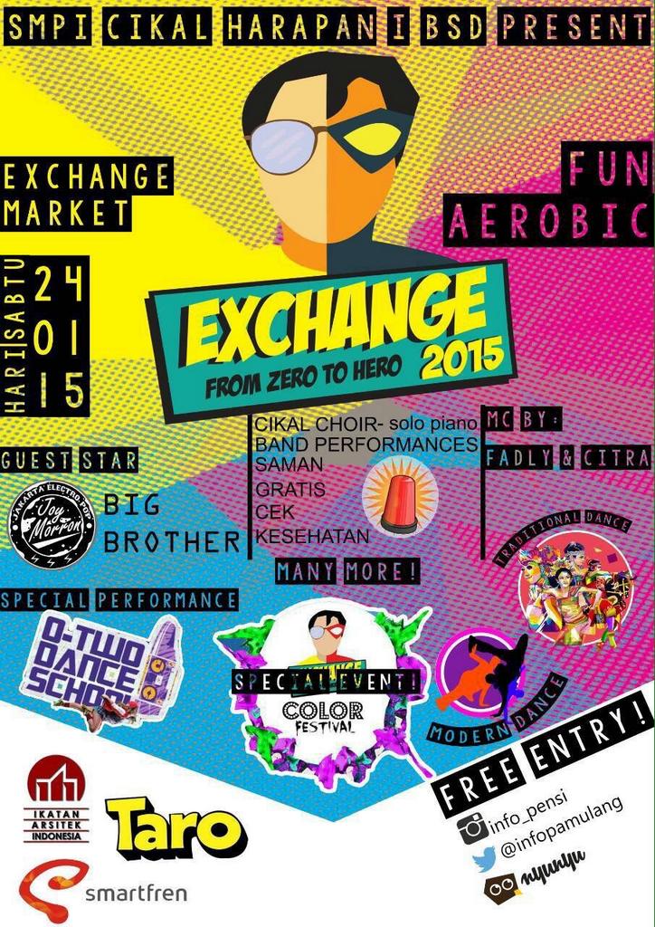 Tomorrow <a href="/JoyMoron/">JOYMORON</a> perfom on "EXCHANGE 2015"SMP CIKAL HARAPAN BSD SERPONG @SMPCikalHarapan cc <a href="/InfoPensi/">INFO PENSI</a>
