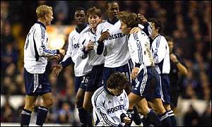 thfcnostalgia's tweet photo. #OnThisDay 2002 Spurs destroy Chelsea 5-1 in the League Cup SF Scorers: Iversen, Sherwood, Sheringham, Davies, Rebrov http://t.co/MJCBVX8tkC