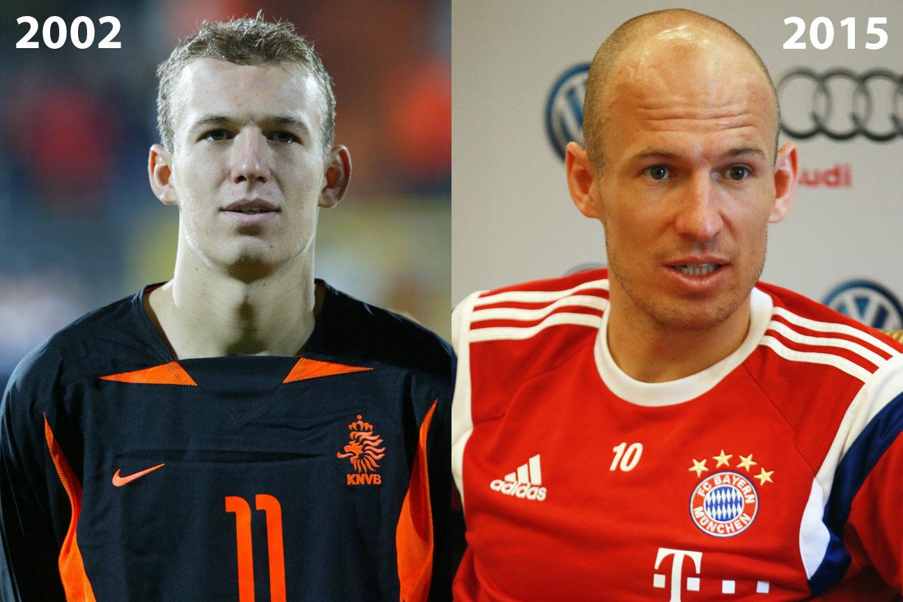 How time flies,How hair flies Happy birthday to winger Arjen Robben, who turns 31 today. 