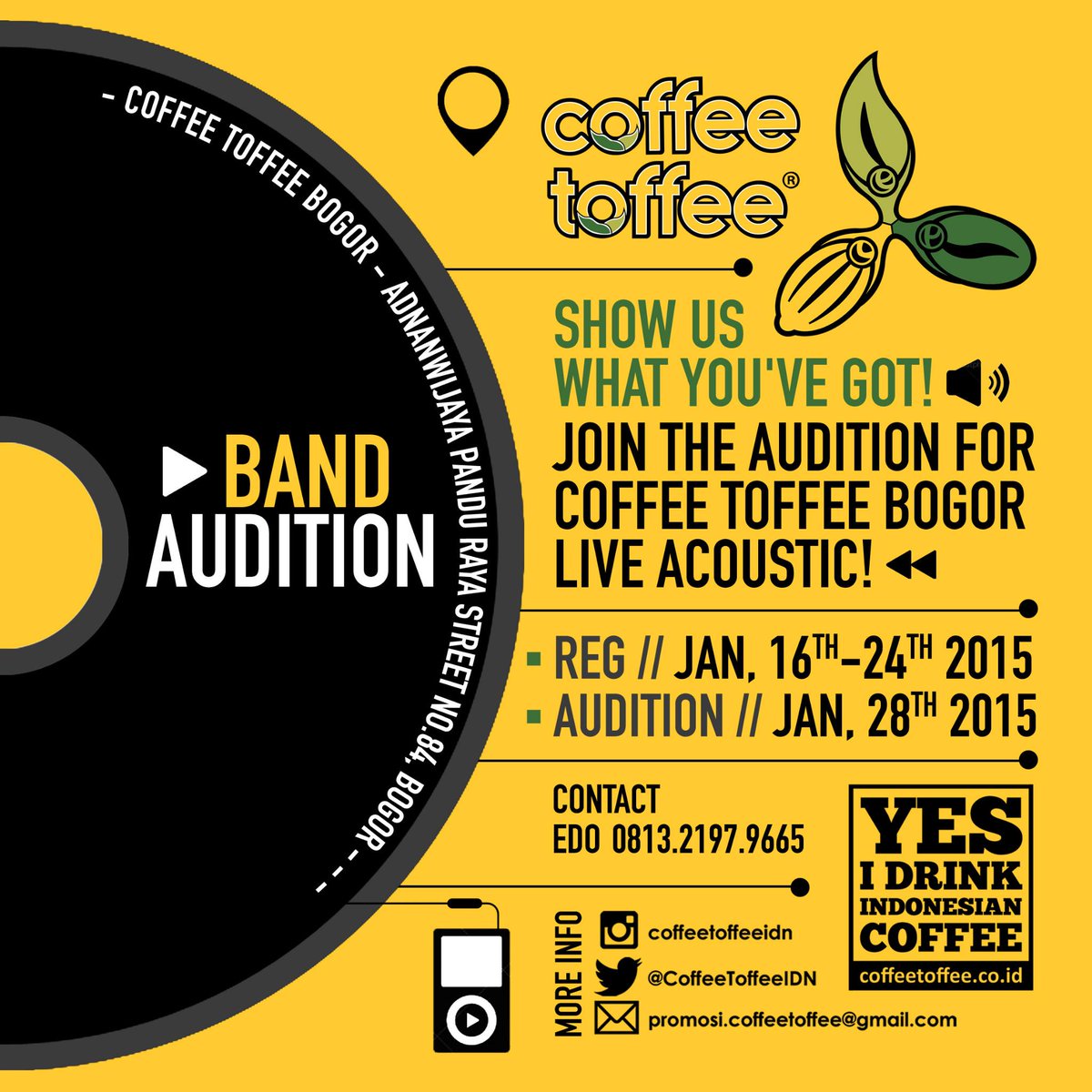 Besok Penddaftaran terakhir!! <a href="/infobogor/">BOGOR</a> @lookatbogor <a href="/kulinerBGR/">Kuliner Bogor</a> <a href="/BogorUpdates/">BOGOR</a> <a href="/KabarBogors/">kabar bogor</a> @jajananBGR #CTCoustic