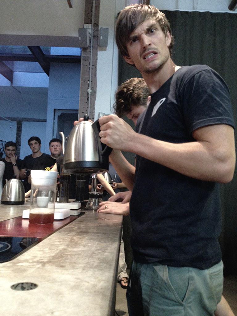 pabloandrustys's tweet photo. Ben with his game face on. Made it through to round 2 #aeropresscomp . Lets go Benny! http://t.co/oRBxJp9hUt