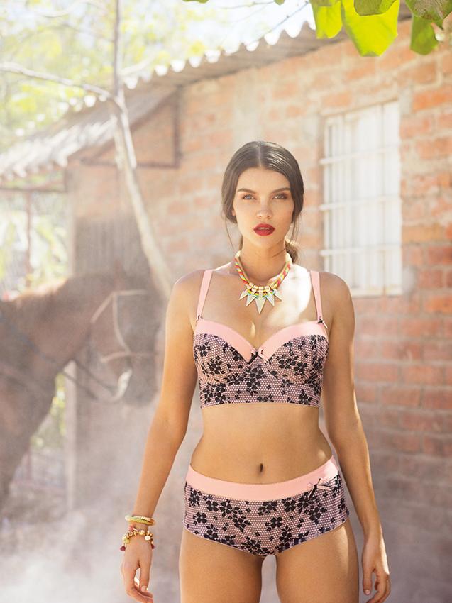 FreyaLingerie's tweet photo. Fifi wows with a lace effect floral print scattered over a warm pink base - do you love it? http://t.co/qd3ujQxbbP